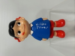 不二家☆幼稚園☆ペコちゃん☆昭和レトロ☆ソフビ人形 １１．２ｃｍ 当時物 企業物 非売品 現状【AT2506】