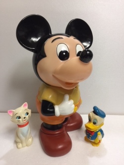 特大☆カウンター・店頭用☆三菱銀行 ミッキーマウス ソフビ人形 貯金  
