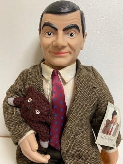 ミスタービーン　フィギュア（人形）　タグ付き 特大☆ミスター・ビーン☆タグ付☆人形 52．0cm 675g 当時物