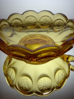 アメリカ　フォストリア　コインシリーズ ガラス製　ボンボンディッシュ　【AWG0167】