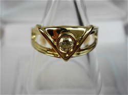 宝飾リング　【材質】１８金　【他】ダイヤ　Ｄ０．１２ｃｔ　【サイズ】１１号【JU0139】