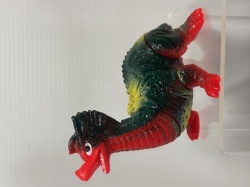 1978年☆ポピー☆リッガー（足型あり）☆キングザウルスシリーズ☆ソフビ人形 長さ１８．０ｃｍ 当時物 ウルトラ怪獣 JAPAN 版権有 現状【RT0012】