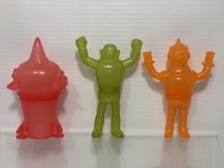 開封品☆タグ・袋付☆限定品☆３体セット☆実写鉄人・27号・モンスター☆ソフビ人形 １０．３ｃｍ  版権有 光プロ アニメ 現状【RT0096】