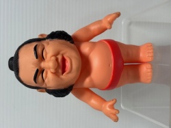 そっくり☆高見山☆元力士☆昭和レトロ☆ソフビ人形 １４．２ｃｍ 当時物 相撲 現状 詳細不明【RT0123】