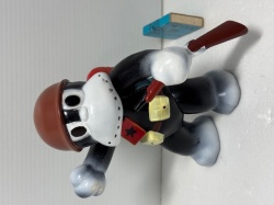 昭和レトロ☆１９６９年☆マルサン☆のらくろ☆二等兵☆鉄砲☆ソフビ人形 １６．５ｃｍ 当時物 アニメ 現状【RT0140】