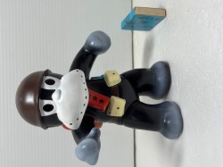 昭和レトロ☆１９６９年☆マルサン☆のらくろ☆上等兵☆ソフビ人形 １６．５ｃｍ 当時物 版権有 アニメ 現状【RT0144】