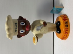 復刻版☆カウンター用・店頭用☆オリエンタル カレー☆首ふり☆ソフビ人形 大 ２３．０ｃｍ ３８０ｇ 企業物 非売品 現状 【RT0213】