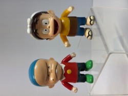 ２体セット☆昭和レトロ☆バンダイ☆ア太郎・デコッ八☆もーれつア太郎☆ソフビ人形 １１．２ｃｍ 当時物 版権有 現状【RT0259】