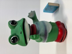 ケロヨン　ソフビ　10cm 大きい☆ヨネザワ☆昭和レトロ☆ケロヨン☆ゼンマイ歩行☆ソフビ人形