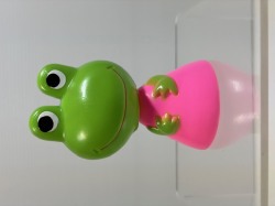 コルゲンコーワ☆首ふり☆ケロちゃん ソフビ人形 ８．８ｃｍ 当時物 企業物 非売品 現状【RT0339】