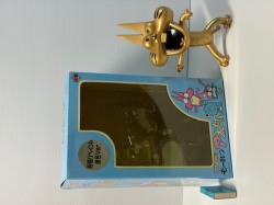 箱付☆ゴールド！☆ニャロメ☆もーれつア太郎 ソフビ人形 １９．０ｃｍ 版権有 赤塚不二夫 アニメ 現状 【RT0356】　