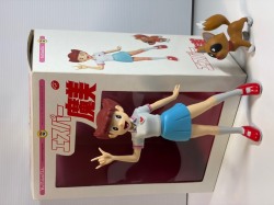 大きい☆箱付☆エスパー魔美(グレー)☆佐倉魔美とコンポコ☆ソフビ人形 ２１．０ｃｍ メディコムトーイ 版権有 アニメ 現状【RT0391】