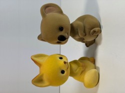 首ふり☆２体セット☆昭和レトロ☆箱付☆コアラ・キツネ☆人形 １０．０ｃｍ 当時物 版権有 現状 【RT0405】