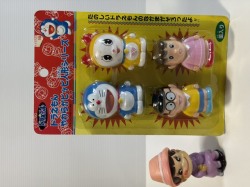 未開封☆エポック☆パッケージ入☆４体セット☆ドラえもん・ドラミ・のび太・しずかちゃん☆ソフビ人形☆笛付 当時物 版権有 アニメ 現状【RT0449】