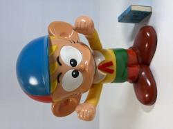 大型☆1985年☆ポピー☆怪物くん☆ソフビ人形☆貯金箱 高さ２２．０ｃｍ 当時物 藤子・F・不二雄 アニメ 版権有 現状 【RT0514】