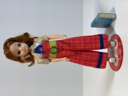 昭和レトロ☆2代目？タカラ☆リカちゃん☆人形☆マグネットシューズ・プレート付☆２０．５cm 当時物 現状【RT0517】