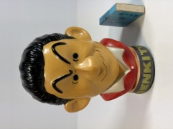 GENKITV☆タケシ☆ビートたけし☆ソフビ人形☆貯金箱 １４．３ｃｍ 当時物 版権有 現状 【RT0547】