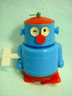 ゼンマイ式！森田拳次原作 アニメ ロボタン人形 プラスチック グリコ