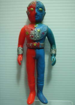 ポピー キカイダー01 ソフビ人形 14．0cm 当時物 現状 (c)石森 