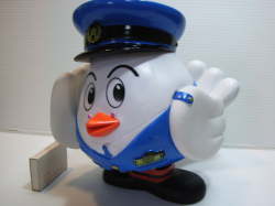 希少☆カウンター用 店頭用 埼玉県警察 ポッポくん ソフビ人形 大 ２１．５ｃｍ 当時物 現状 【TO2571】