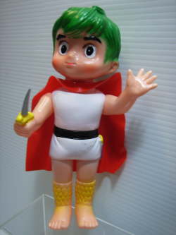 トルトス海人のソフビ人形 海のトリトン ソフビ人形 18．0cm 当時物 現状 詳細不明