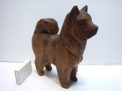 希少☆木彫り 忠犬ハチ公？ 長さ１６．０ｃｍ 当時物 昭和レトロ 現状　【TO2901】