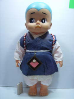 貴重☆特大 一休さん ソフビ人形 貯金箱 44．0cm 当時物 JAPAN 
