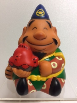 トヨタ☆東京カローラ☆えびす☆ソフビ人形☆貯金箱 12．5cm 当時物