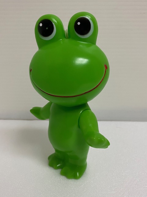 ひも付☆コルゲンコーワ☆ケロちゃん☆ソフビ人形 13．2cm