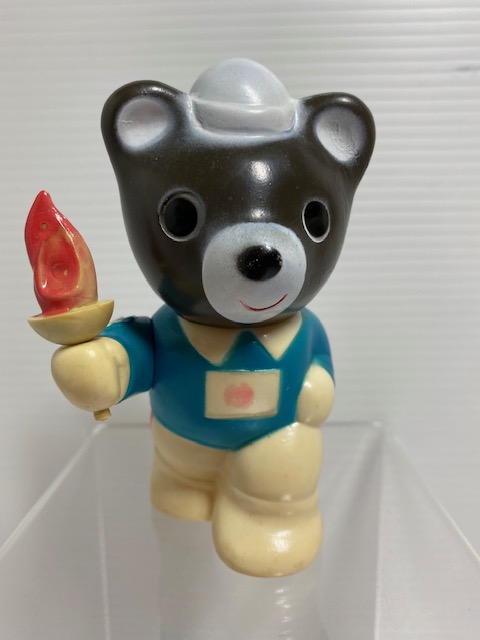 1972年☆冬期オリンピック☆北海道拓殖銀行☆たくぎん ソフビ人形 貯金箱