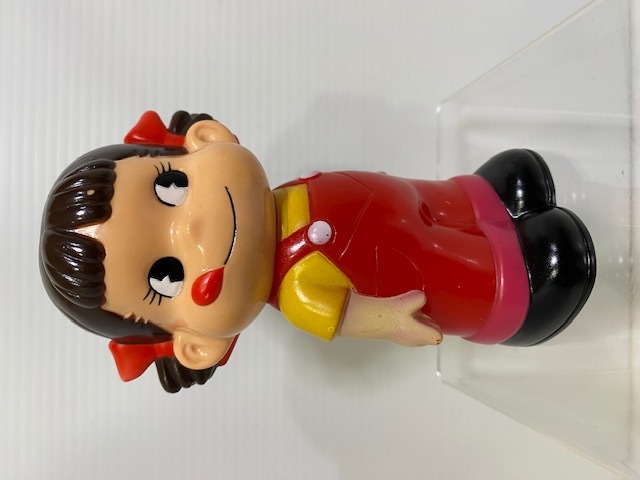 不二家☆ペコちゃん☆昭和レトロ☆ソフビ人形 14．0cm 当時物 企業物