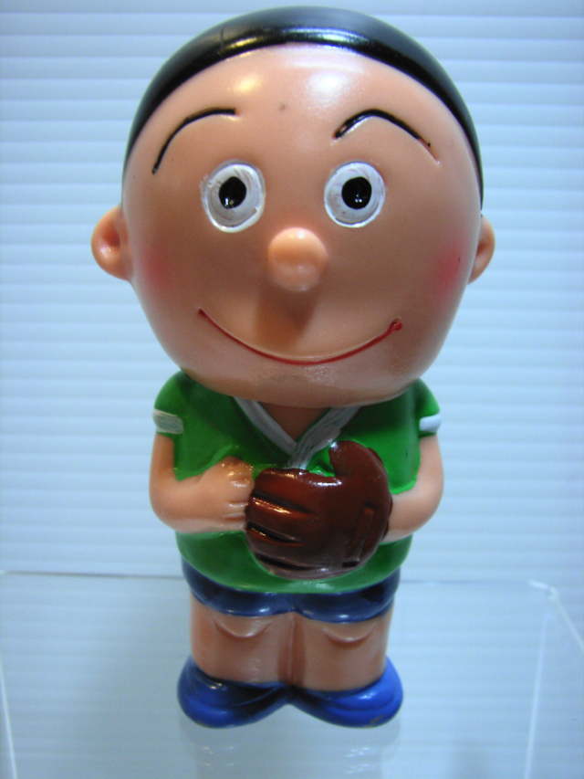 サザエさん 磯野カツオ ソフビ人形 貯金箱 9．8cm 当時 現状 