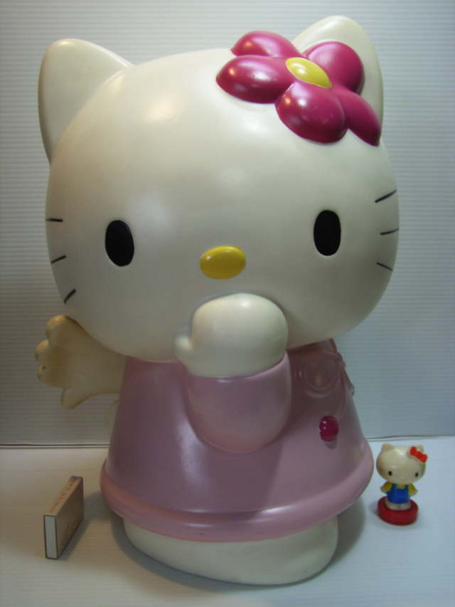 特大☆サンリオ ハローキティ ソフビ人形 貯金箱 37．3cm 版権有