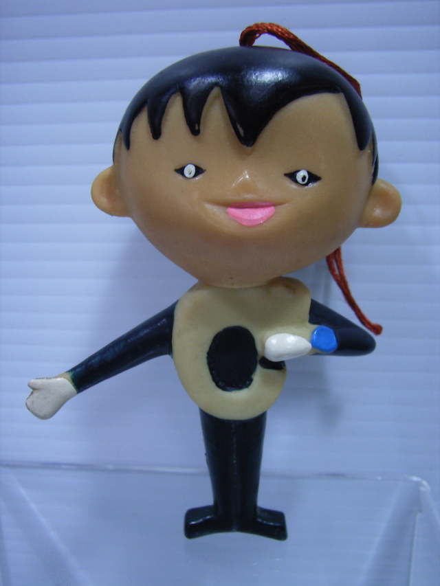 初期 シチズン時計 シーちゃん ソフビ人形 9．8cm 手塗り 当時物