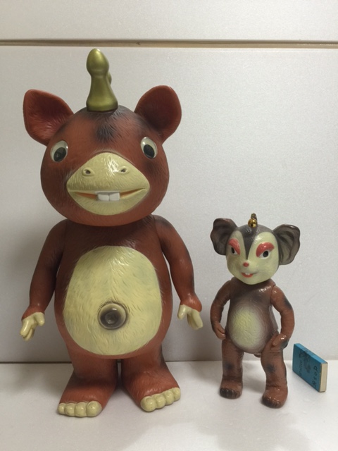 大型☆イヌクマ 快獣（怪獣）ブースカ ソフビ人形 39．3cm JAPAN