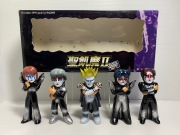 ５体セット☆開封品☆箱付☆聖飢魔II☆デーモン小暮他☆ソフビ人形 箱 １６．２×３５．７ｃｍ ４００ｇ 版権有 1999 マーミット JAPAN 現状 【AT1493】