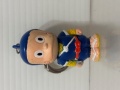 キーホルダー付☆忍者ハットリくん☆貫蔵☆カンゾウ ソフビ人形 ６．３ｃｍ 当時物 版権有 アニメ 現状 【RT0046】