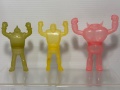 開封品☆タグ・袋付☆限定品☆３体セット☆レトロ鉄人・バッカス・ファイアー三世☆ソフビ人形 １０．３ｃｍ  版権有 光プロ アニメ 現状【RT0090】