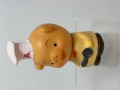 昭和レトロ☆エースコック☆ブタさん☆ソフビ人形☆貯金箱 ９．３ｃｍ 当時物 企業物 非売品 現状 【RT0158】
