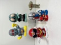 ４体セット☆キカイダー・ロボット刑事・仮面ライダー・アカレンジャー☆ソフビ人形☆貯金箱 １１．７ｃｍ 版権有 現状 【RT0192】