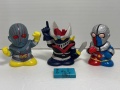 ３体セット☆キカイダー・ロボット刑事・グレートマジンガー☆ソフビ人形☆貯金箱 １１．８ｃｍ 版権有 現状 【RT0193】