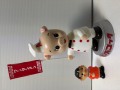 大型☆復刻版☆旗付き☆カウンター用☆エースコック☆ブタさん 首ふり ソフビ人形 ２２．５ｃｍ ４９０ｇ 企業物 非売品 現状 【RT0214】