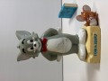 十六銀行☆創立１１０周年記念☆トムとジェリー☆ソフビ人形☆貯金箱 １５．８cm TOM＆JERRY 当時物 企業物 非売品 現状【RT0299】