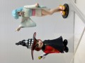 ２体セット☆ドロロンえん魔くん・雪子姫☆ソフビ人形 １０．３ｃｍ 当時物 版権有 アニメ 現状【RT0382】