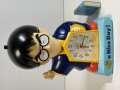 大きい☆公文式☆羽生さん☆目覚まし時計 １８．０ｃｍ ２４０ｇ 当時物 企業物 現状 動作確認済 【RT0421】