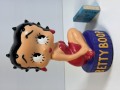 大きい☆ベティちゃん☆ベティ・ブープ☆紫台☆ソフビ人形☆貯金箱 １７．０ｃｍ  版権有 1994 現状【RT0426】