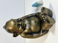 ビリケン像☆BILLKEN☆合金☆人形 １９．０ｃｍ 約２．５ｋｇ 大阪 通天閣 幸福の神様 現状【RT0521】　