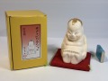 箱付☆瀬戸のビリケンさん☆陶器製☆人形☆貯金箱 １４．０ｃｍ  大阪 通天閣 幸福の神様 現状【RT0522】　