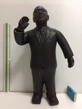リアル顔☆田中角栄 元内閣総理大臣 ソフビ人形 大型 ３５．５ｃｍ ８６０ｇ 当時物 JAPAN 現状 詳細不明 【TO4259】