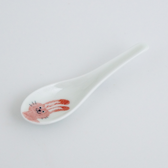 波佐見焼　陶房青　和食器　器　スプーン　子ども食器　こども　子供　M.Pots　うさぎ